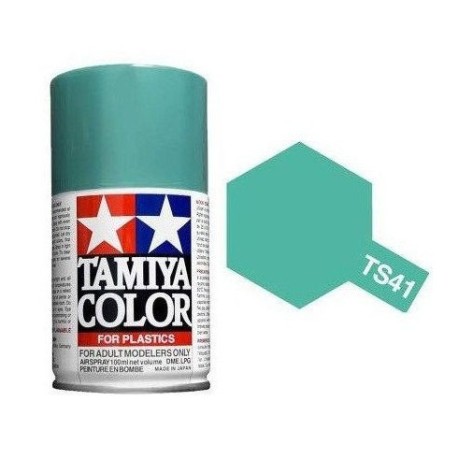 Spray AZUL CORAL BRILLANTE (85041). Bote 100 ml. Marca Tamiya. Ref: TS-41, TS41.