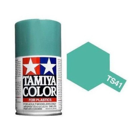 Spray AZUL CORAL BRILLANTE (85041). Bote 100 ml. Marca Tamiya. Ref: TS-41, TS41.