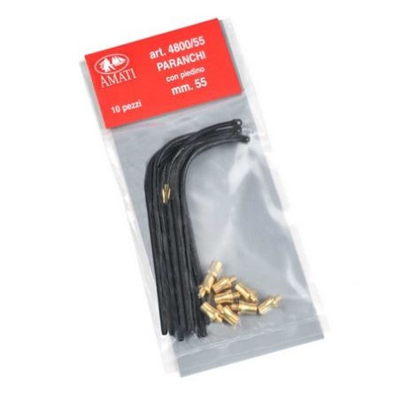 Pescantes de metal 55mm, 2 Unid.. Marca Amati. Ref: 4800/55, 480055.