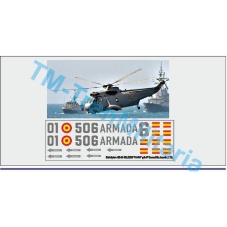 Calcas SEA KING SH-3D, "10-506" 5ª ESCUADRILLA. Escala 1:72. Marca Trenmilitaria. Ref: 000_6469.