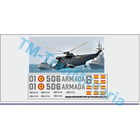 Calcas SEA KING SH-3D, "10-506" 5ª ESCUADRILLA. Escala 1:72. Marca Trenmilitaria. Ref: 000_6469.