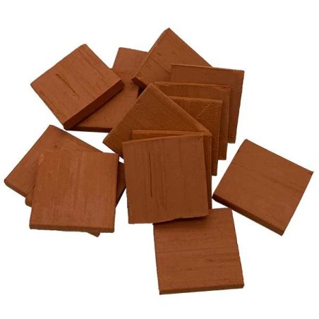 Baldosa 20x20x3, Roja, 25 uds, 1/10. Marca Eurokit. Ref: 440057.