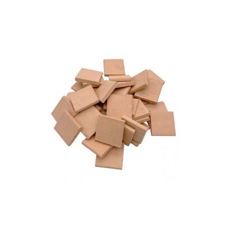 Baldosa 15x15x2 Blanca, 100 uds, 1/20. Marca Eurokit. Ref: 440157B.