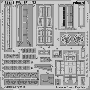 Fotograbado F/ A-18F , 1/72. Marca Eduard. Ref: 73643.