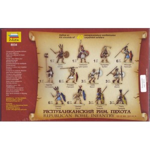 Republican Rome. Infantry III-II. Escala 1:72. Marca Zvezda. Ref: 8034. 2