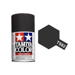 Spray Black Rubber, (85082). Bote 100 ml. Marca Tamiya. Ref: TS-82.