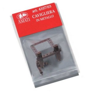 Pasadores de metal para mástiles mm. 25x25x18, 1 unidad. Marca Amati. Ref: 410703, 4107/03.
