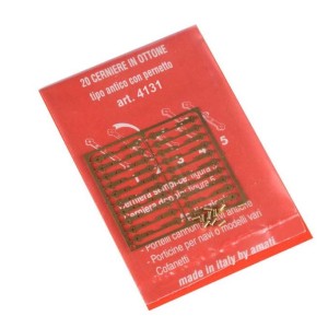 Bisagras con perno (fotograbados). 20 unidades. Marca Amati. Ref: 4131.