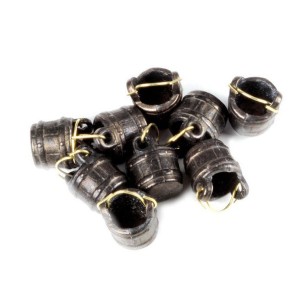 Cubo Con Asa, 6 mm, metálicos. 2  unidades. Marca Amati. Ref: 4144/06, 414406.