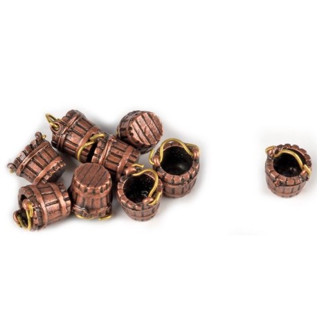 Cubo Con Asa, 10mm, metálicos. 2 unidades. Marca Amati. Ref: 4144/10, 414410.