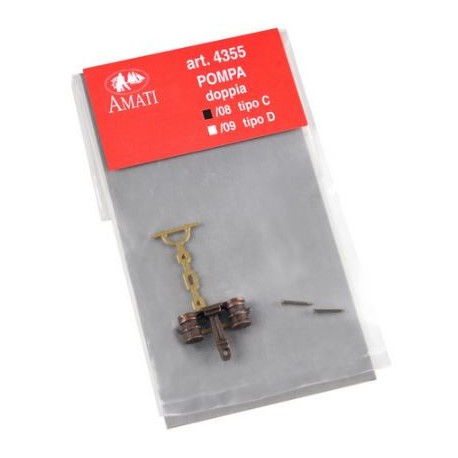 Bombas de metal doble tipo C. 11mm. Marca Amati. Ref: 435508, 4355/08.