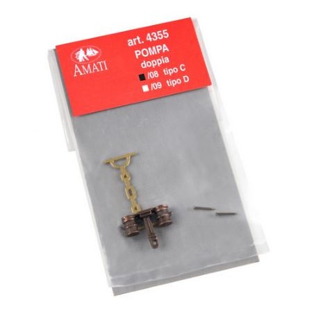 Bombas de metal doble tipo C. 11mm. Marca Amati. Ref: 435508, 4355/08.