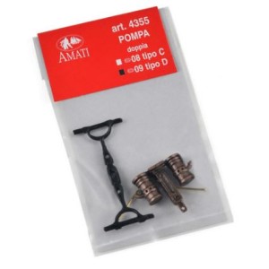 Bombas de metal doble tipo D. 18mm. Marca Amati. Ref: 435509, 4355/09.