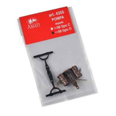 Bombas de metal doble tipo D. 18mm. Marca Amati. Ref: 435509, 4355/09.