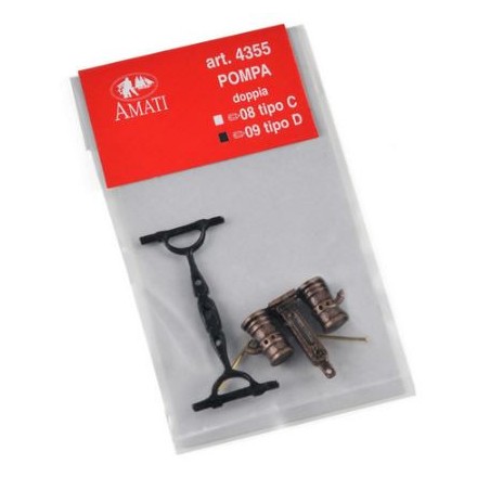 Bombas de metal doble tipo D. 18mm. Marca Amati. Ref: 435509, 4355/09.