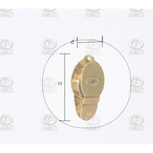 Poleas de Latón simple Ø8mm. Marca Amati. Ref: 485608, 4856/08. 2