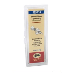 Poleas de Latón simple Ø10mm. 10Ud. Marca Amati. Ref: 485610, 4856/10. 2