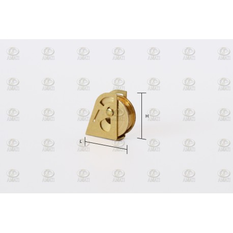 Poleas de Latón simple Ø10mm. 10Ud. Marca Amati. Ref: 485610, 4856/10.