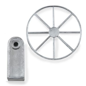 Ruedas de timón metal con soporte, 50 mm. 1 ud. Marca Amati. Ref: 4350/50. 2