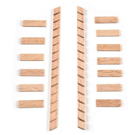 Escalera de madera, 15mm. 1 ud. Marca Amati. Ref: 4320/15, 432015.