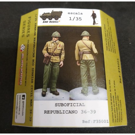 Figura Suboficial Republicano GCE, 36-39. 1:35. Marca BMR MODELS. Ref: F35001.