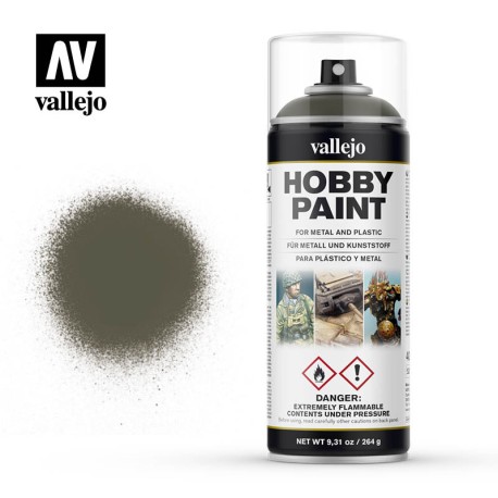 Camuflaje Verde Oliva. Spray 400 ml. Marca Vallejo. Ref: 28003.