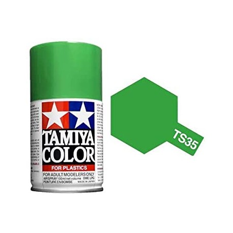 Spray Verde Parque, (85035). Bote 100 ml. Marca Tamiya. Ref: TS-35, TS35.