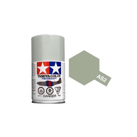 Spray Aircraft Light gray (IJN). Bote 100 ml. Marca Tamiya. Ref: AS-2, AS2.