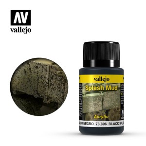 Weathering effects, Salpicaduras Barro Negro. Bote de 40 ml. Marca Vallejo. Ref: 73.806.