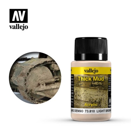 Weathering effects, Barro Marrón Claro. Bote de 40 ml. Marca Vallejo. Ref: 73.810.