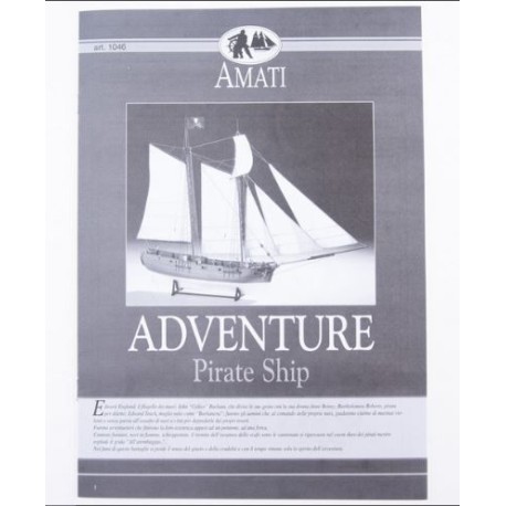 Carpeta planos Aventura - Barco pirata plan 1760. Marca Amati. Ref: 201046