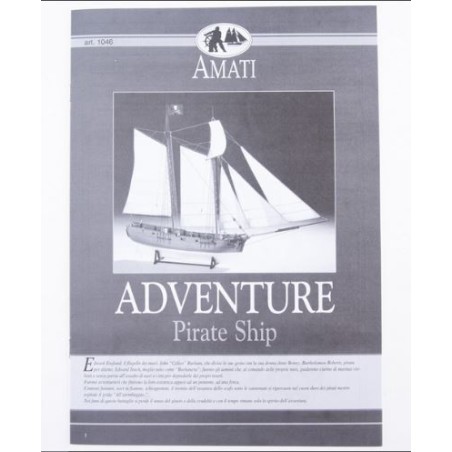 Carpeta planos Aventura - Barco pirata plan 1760. Marca Amati. Ref: 201046