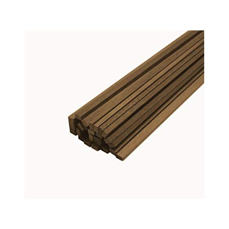Forro madera Nogal 0.5 x 3 x 1000 mm. Paquete de 25 unidades. Marca Amati. Ref: 225063.