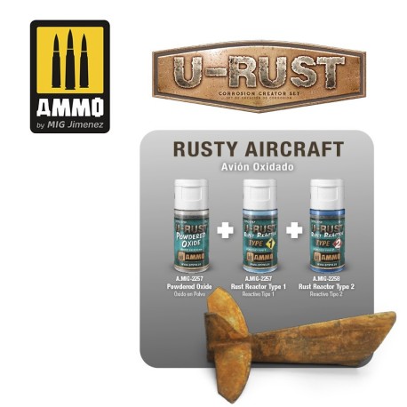 U-RUST Set de Creación de Corrosión. Marca Ammo of Mig Jimenez. Ref: AMIG7460.