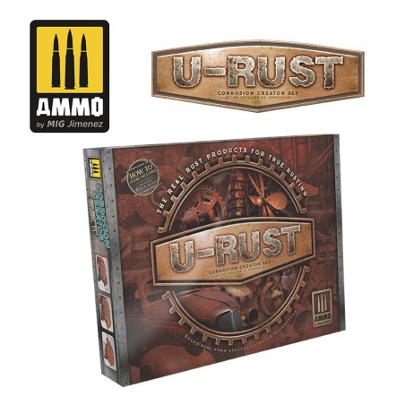 U-RUST Set de Creación de Corrosión. Marca Ammo of Mig Jimenez. Ref: AMIG7460.