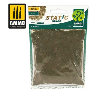 Hierba estática - Heno - 4mm. Marca Ammo of Mig Jimenez. Ref: AMIG8801.