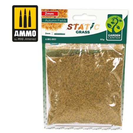 Hierba estática - Campos de Otoño – 2mm. Marca Ammo of Mig Jimenez. Ref: AMIG8803.
