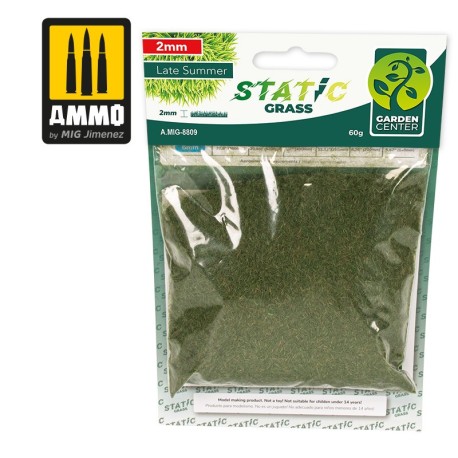 Hierba estática - Fin de Verano – 2mm. Marca Ammo of Mig Jimenez. Ref: AMIG8809.