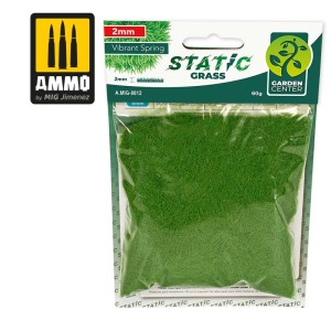 Hierba estática - Primavera Vibrante - 2mm. Marca Ammo of Mig Jimenez. Ref: AMIG8812.