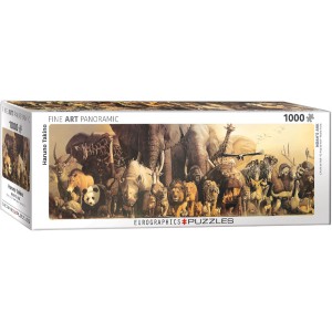 Arca de Noé, Takino, Haruo. Puzzle panorámico, 1000 pz. Marca Eurographics. Ref: 6010-4654.