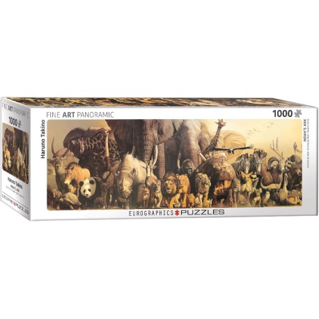 Arca de Noé, Takino, Haruo. Puzzle panorámico, 1000 pz. Marca Eurographics. Ref: 6010-4654.