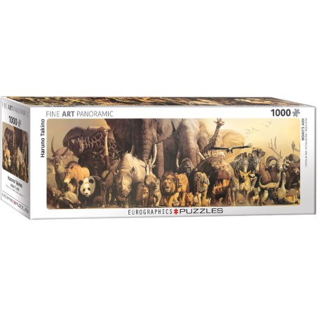 Arca de Noé, Takino, Haruo. Puzzle panorámico, 1000 pz. Marca Eurographics. Ref: 6010-4654.