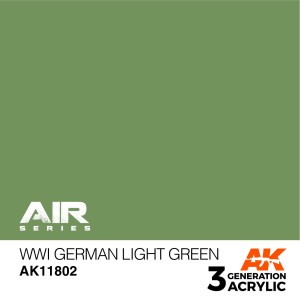 Acrílicos de 3rd, WWI German Light Green – AIR. Bote 17 ml. Marca Ak-Interactive. Ref: Ak11802.