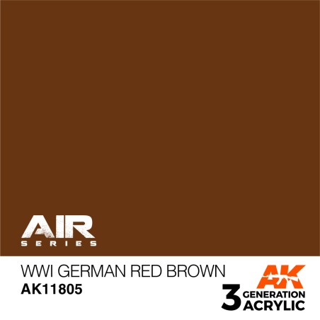 Acrílicos de 3rd, WWI German Red Brown  – AIR. Bote 17 ml. Marca Ak-Interactive. Ref: Ak11805.