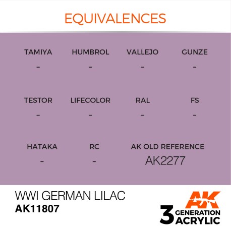 Acrílicos de 3rd, WWI German Lilac – AIR. Bote 17 ml. Marca Ak-Interactive. Ref: Ak11807.