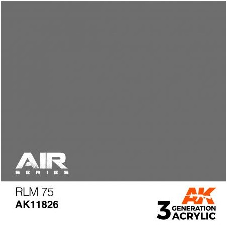 Acrílicos de 3rd, RLM 75 – AIR. Bote 17 ml. Marca Ak-Interactive. Ref: Ak11826.