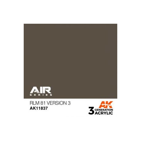 Acrílicos de 3rd,RLM 81 Version 3 – AIR. Bote 17 ml. Marca Ak-Interactive. Ref: Ak11837.