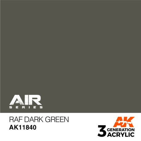 Acrílicos de 3rd,RAF Dark Green – AIR. Marca Ak-Interactive. Ref: Ak11840.
