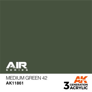 Acrílicos de 3rd,Medium Green 42 – AIR. Marca Ak-Interactive. Ref: Ak11861. 2