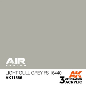 Acrílicos de 3rd,Light Gull Grey FS 16440 – AIR. Marca Ak-Interactive. Ref: Ak11866.